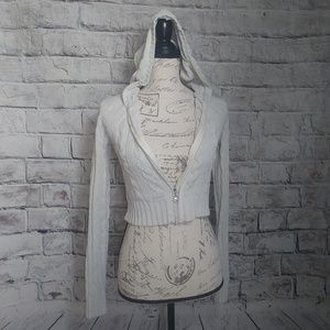 Vintage Aeropostale hooded cropped cardigan